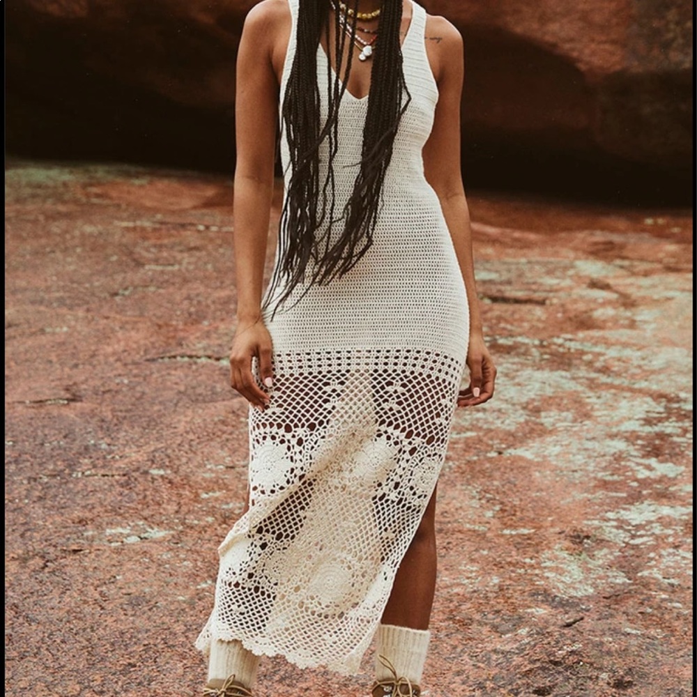 Spell let the sunshine in crochet dress - size small